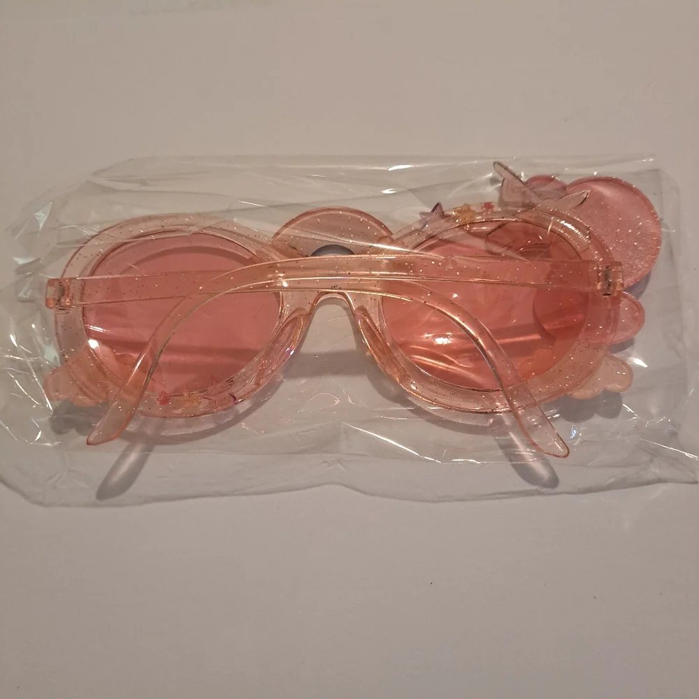 Unicorn Pink Sunglasses Rainbow Clouds Stars